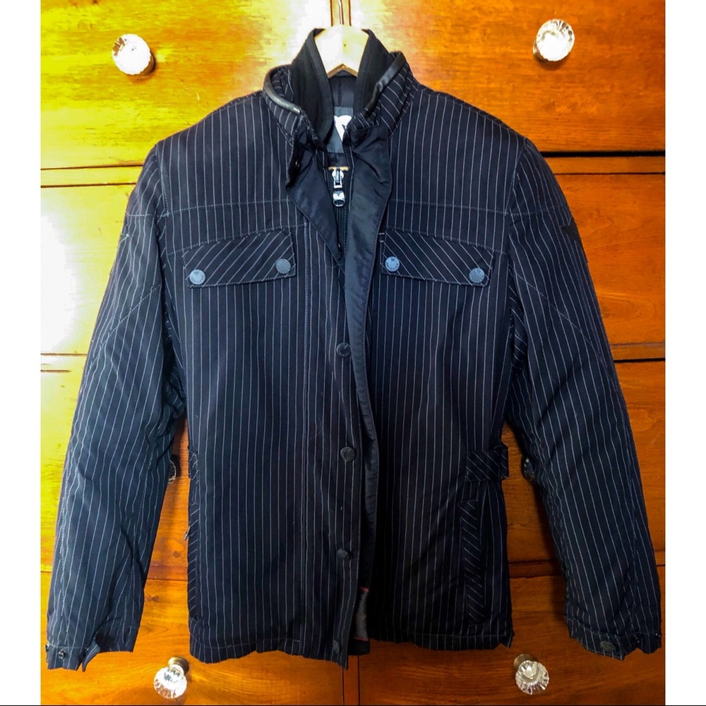 RARE Dainese Wmn Pinstripe D-Dry MotoJackt w/Armor